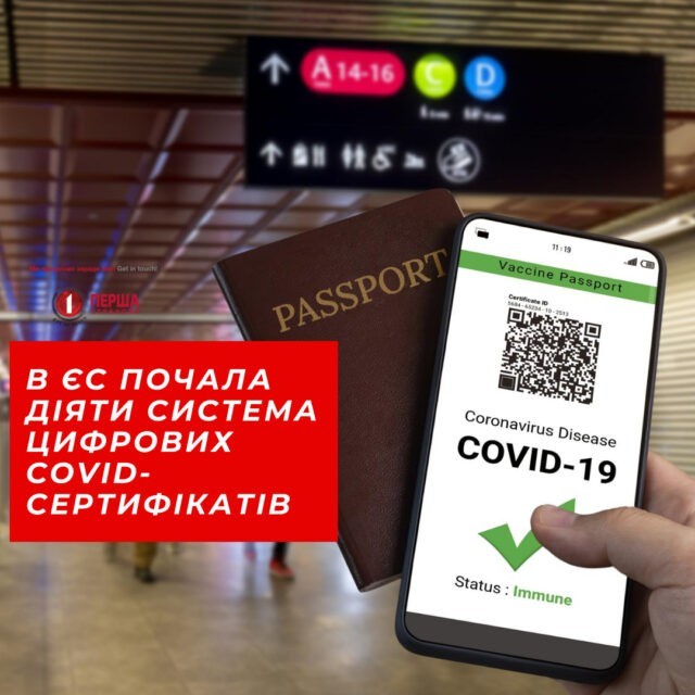В ЄС почала діяти система цифрових сертифікатів COVID-19 для поїздок всередині Євросоюзу